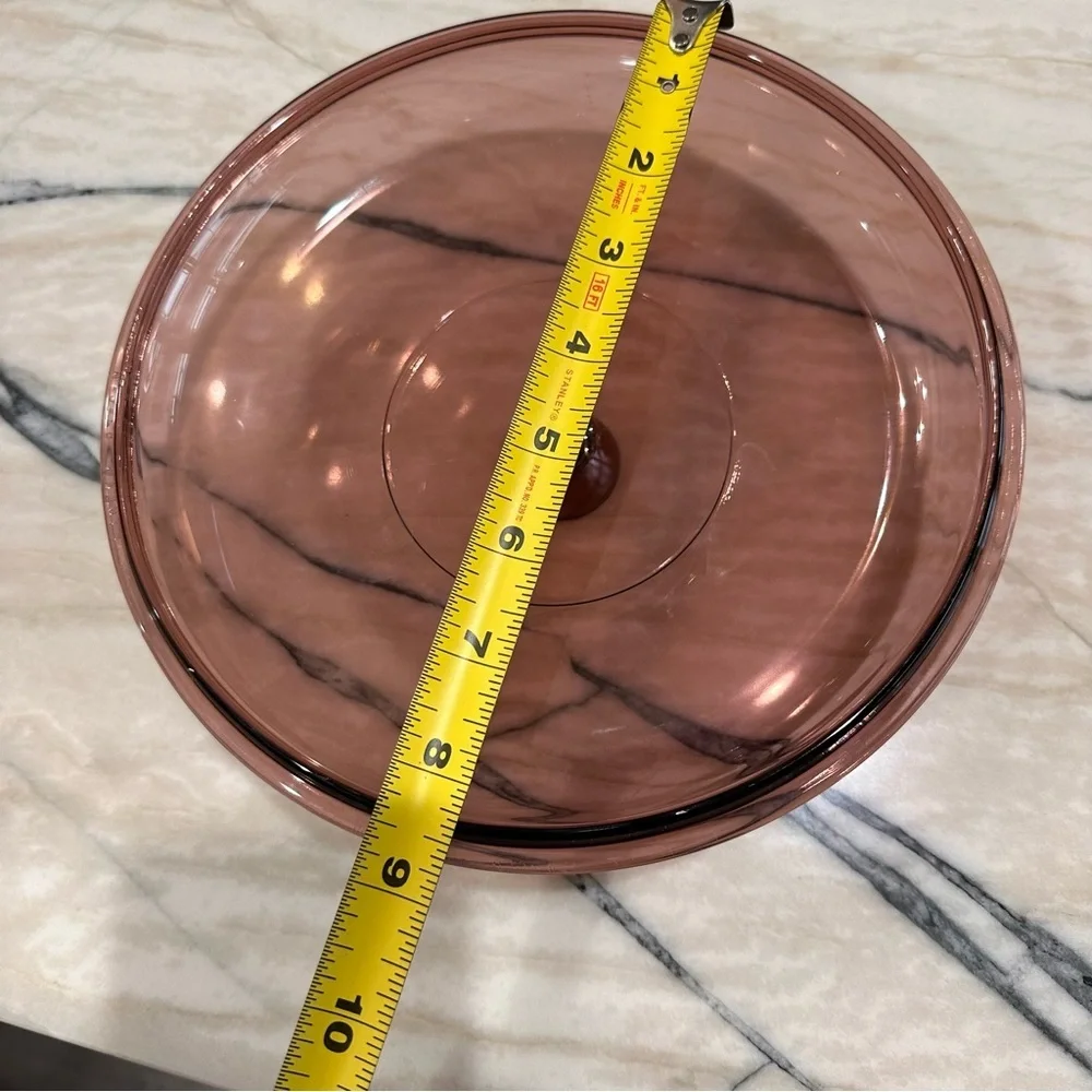 Pyrex Cranberry Round Glass LID 624C 8¾